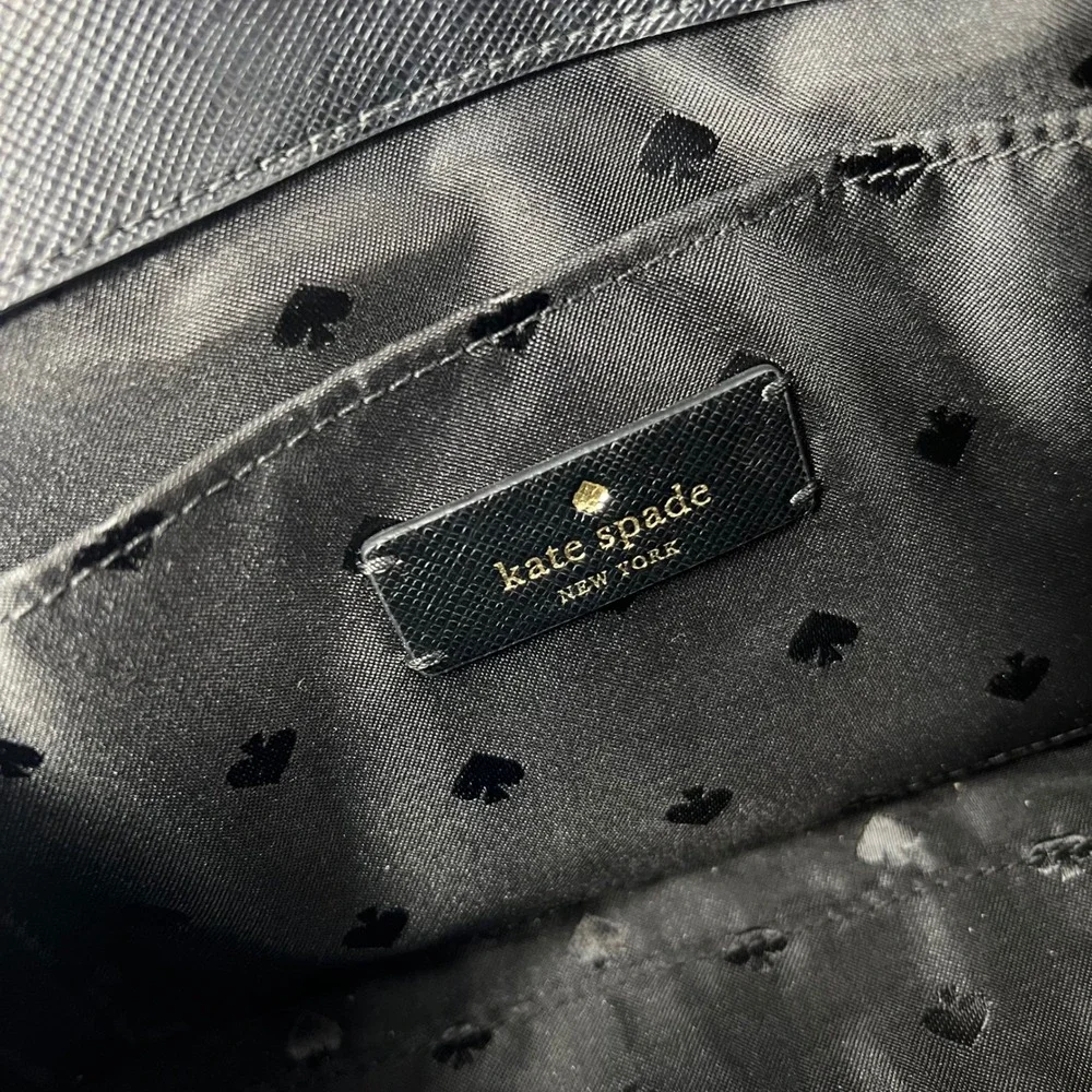 Kate Spade New York Margot Convertible Black Saffiano Leather Chain Crossbody